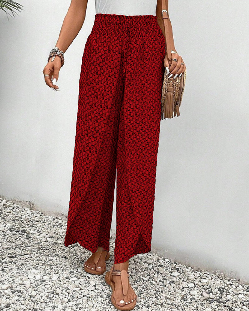 Damenhose Mit Geometrischem Muster