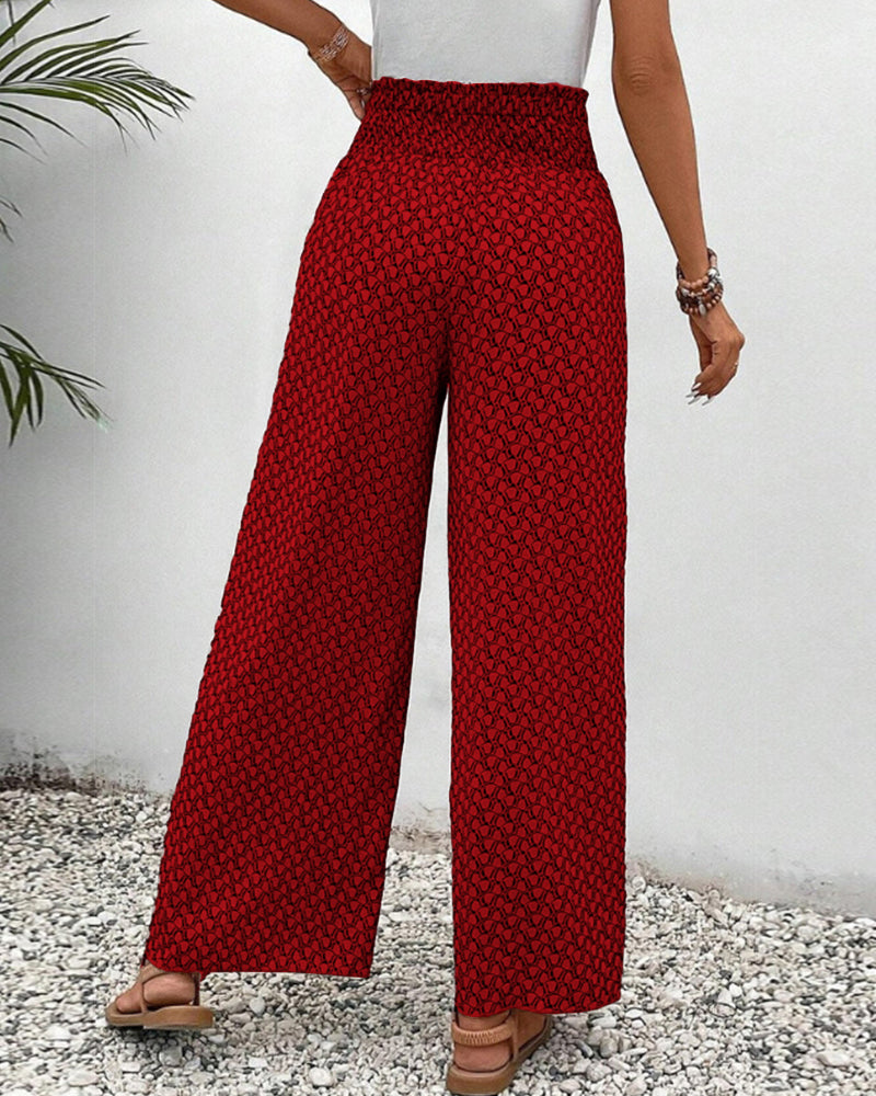 Damenhose Mit Geometrischem Muster