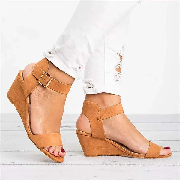 Orthopädische Plateausandalen Mit Schnalle