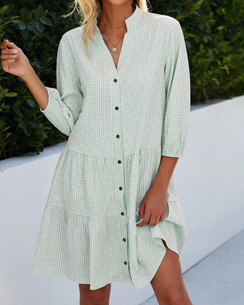 Sommerkleid İn A-Linie Mit V-Ausschnitt