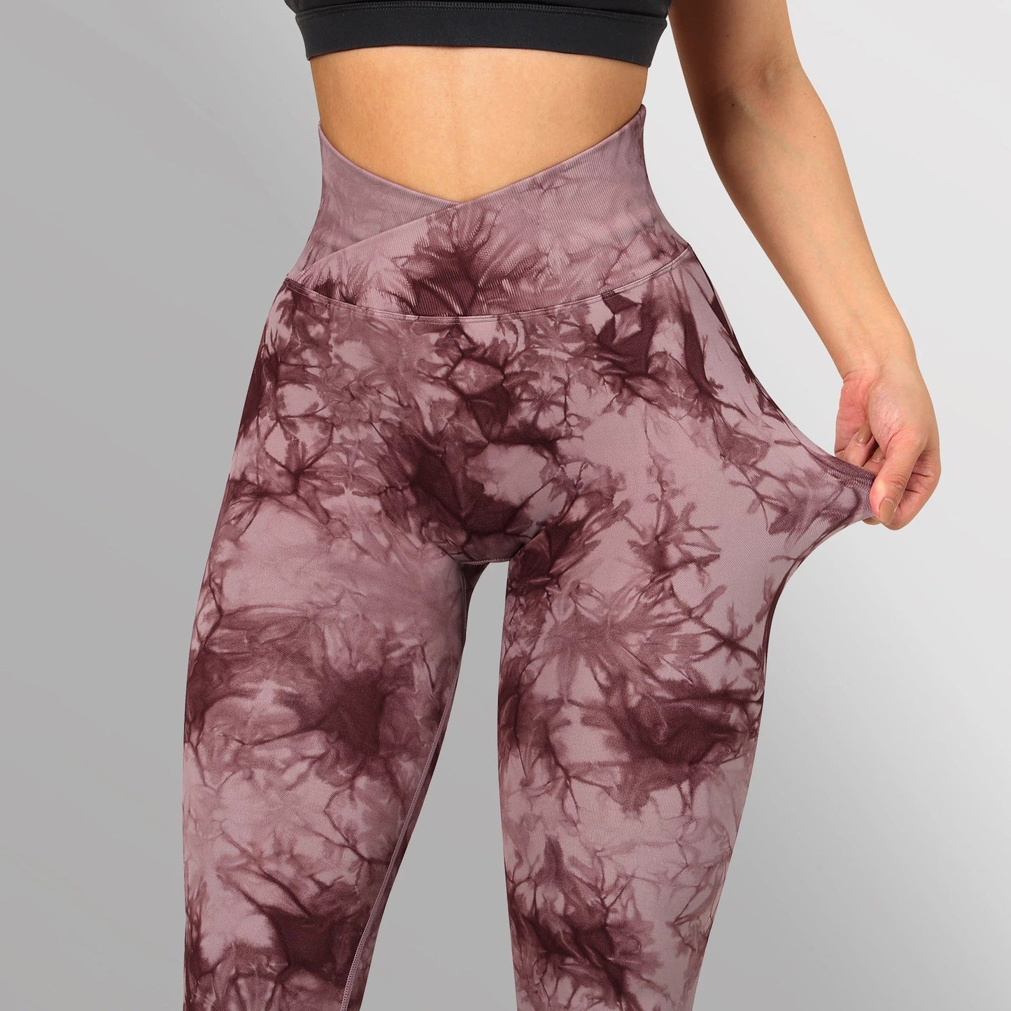 Strapazierfähige, Nahtlos Gemusterte Yoga-Leggings Für Damen