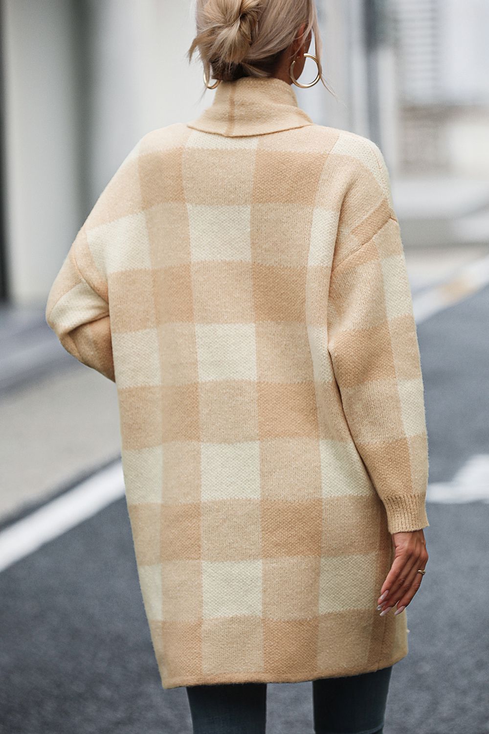 Eleganter Karierter Cardigan