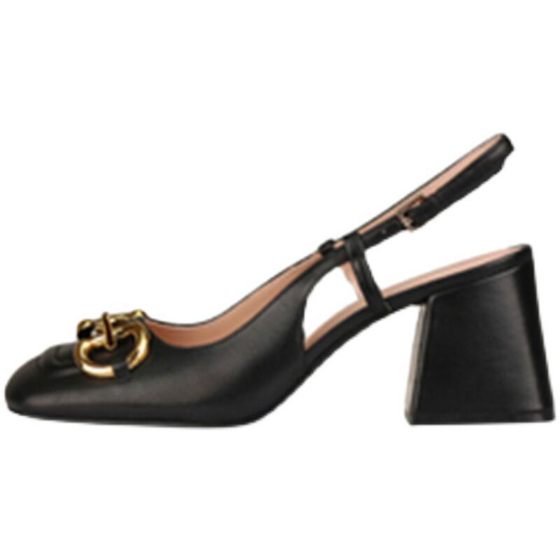 Retro Mary Jane Schuhe Mit Klobigen High Heels Und Schnallen