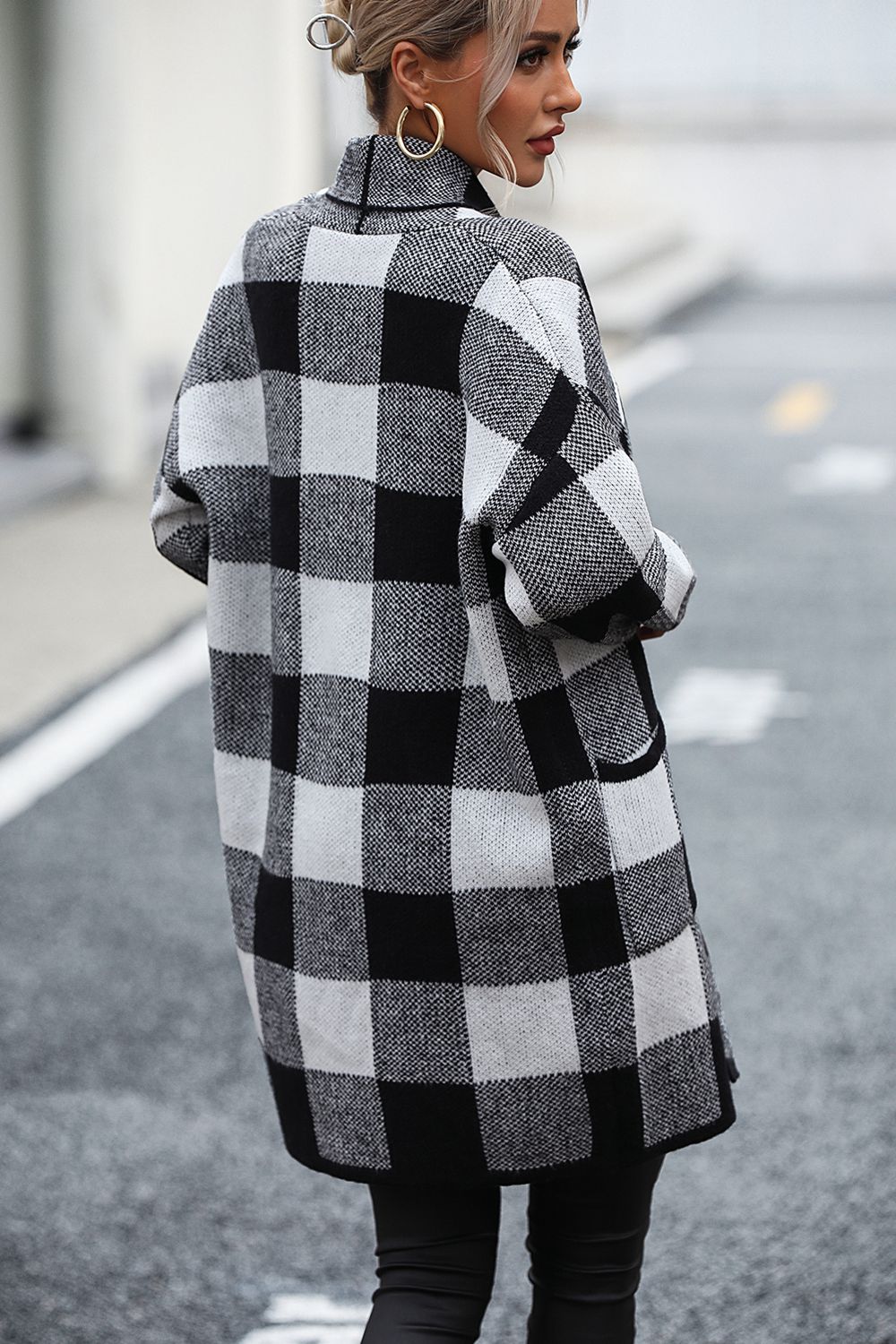 Eleganter Karierter Cardigan