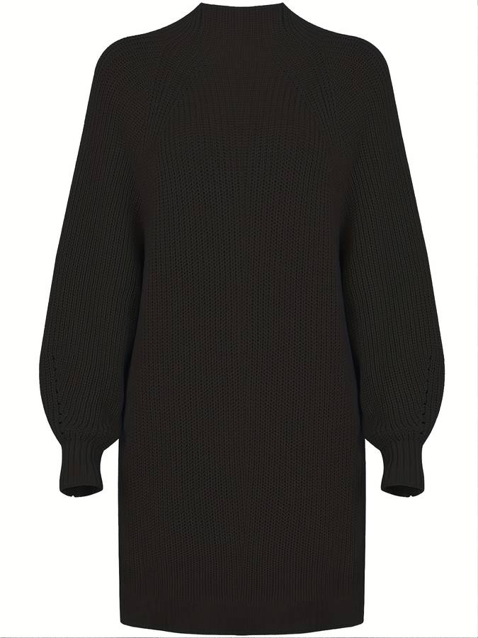 Strickkleid Mit Rundhalsausschnitt
