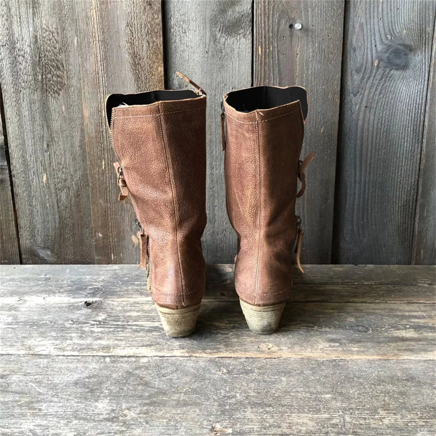Elegante Stiefel İm Kunstleder-Design