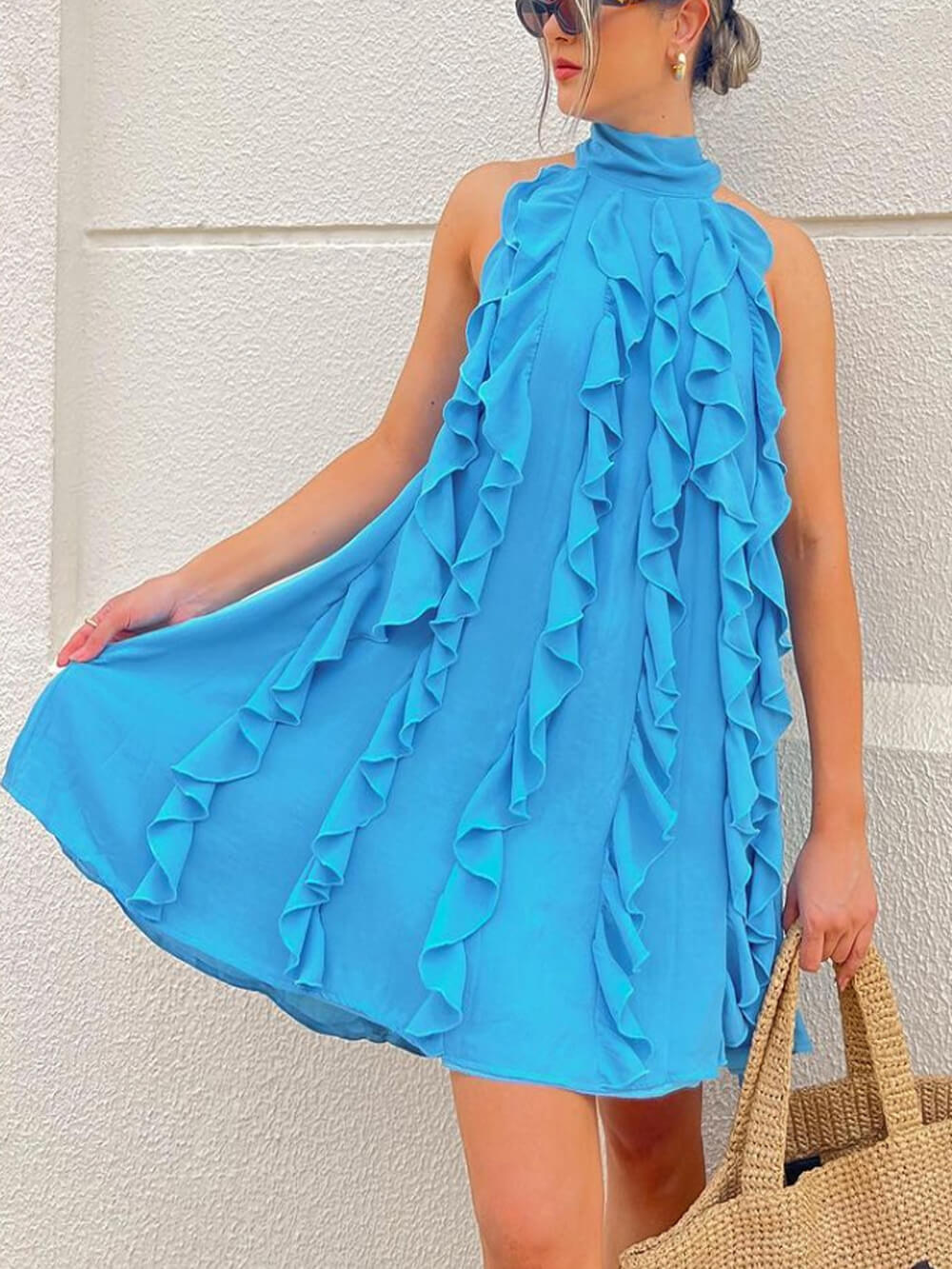 Elegantes Chiffon-Minikleid