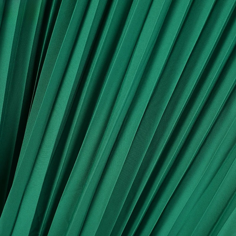 Plissiertes, Schlichtes, Ärmelloses Langes Kleid