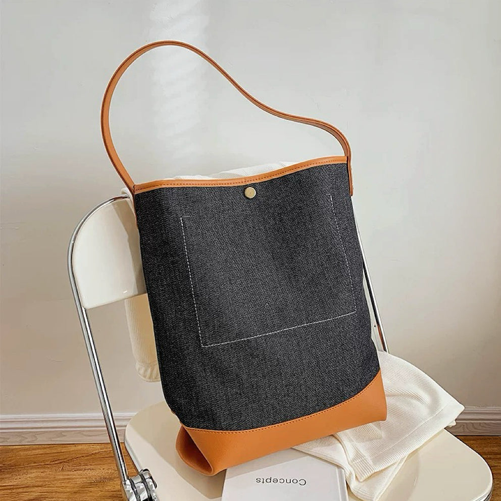 Jeanstasche İm Patchwork-Look