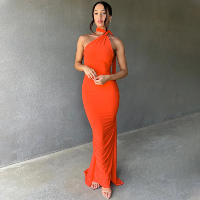 Elegantes Rückenfreies Maxikleid