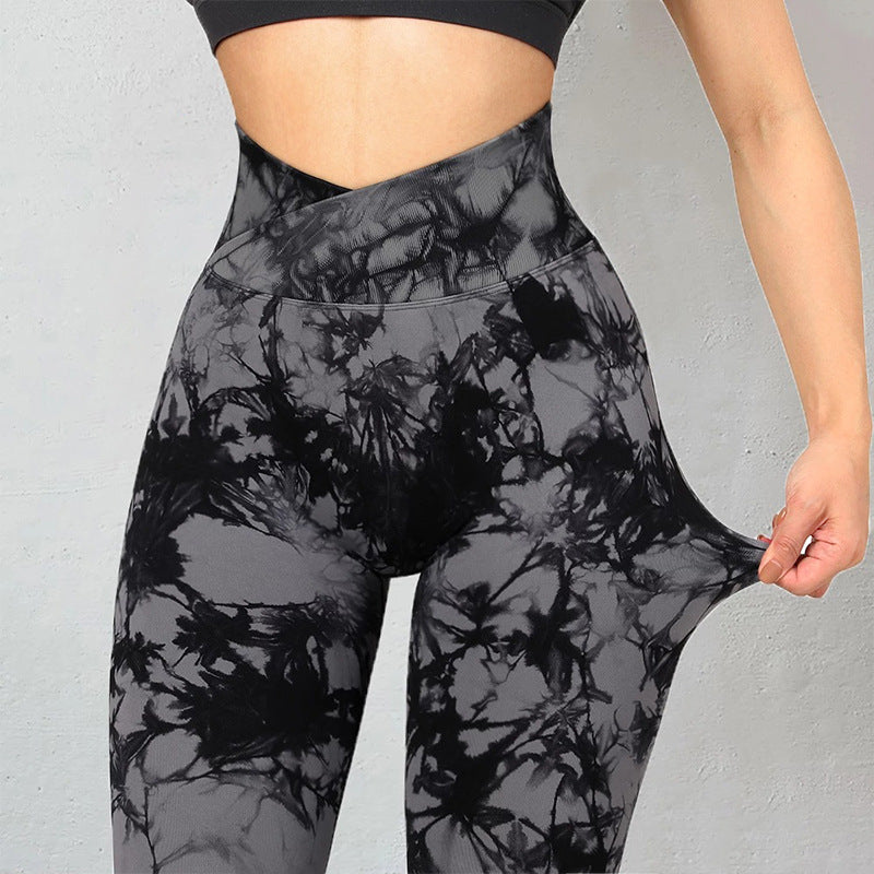 Strapazierfähige, Nahtlos Gemusterte Yoga-Leggings Für Damen