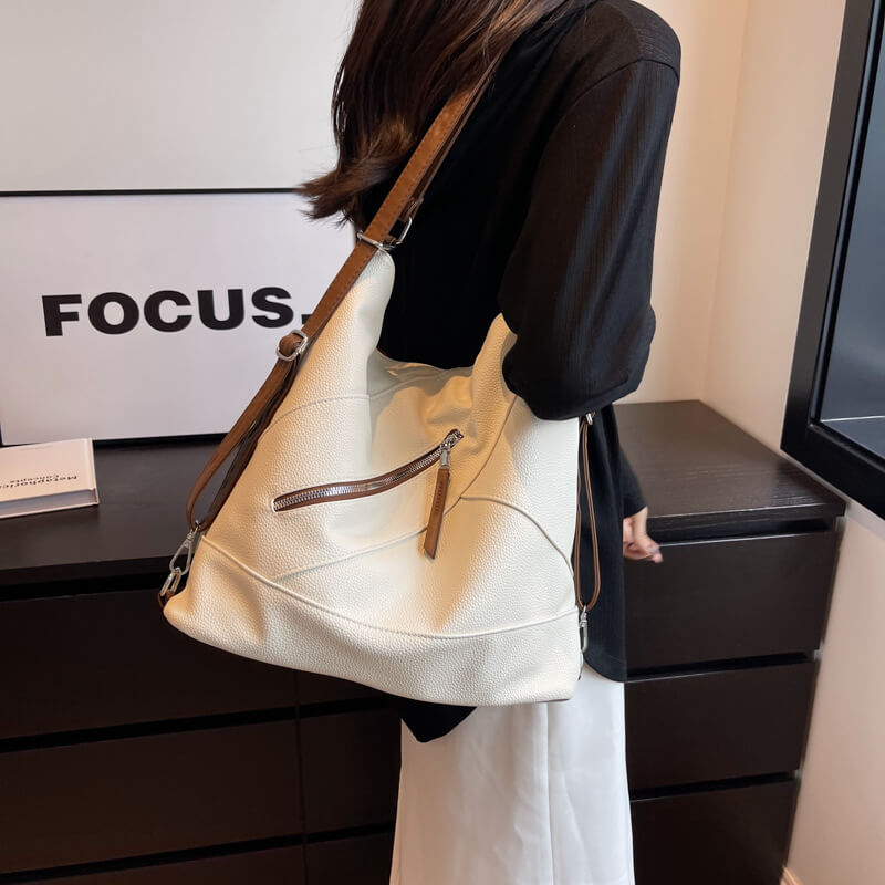 Tasche Aus Kunstleder Mit Rautenmuster