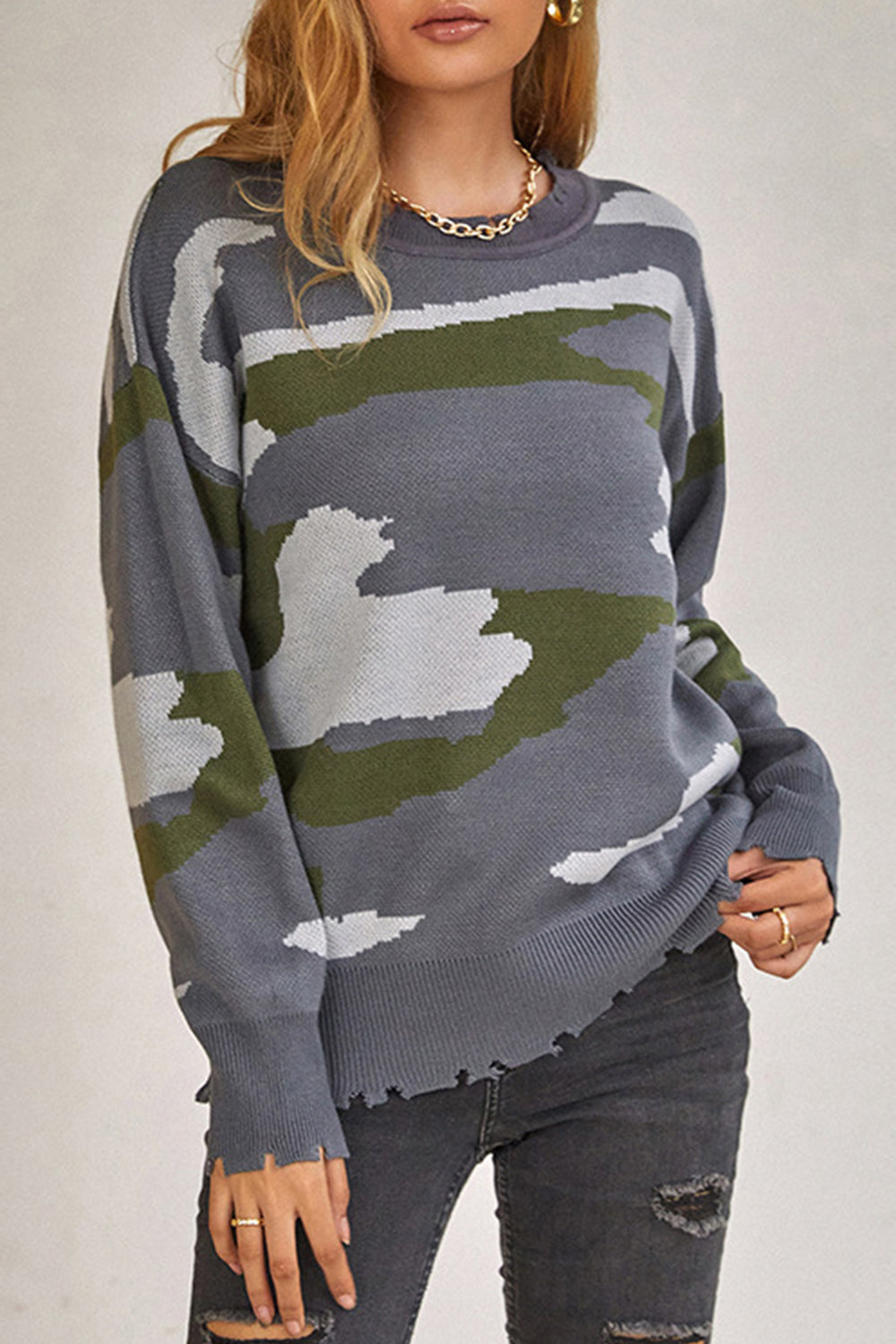 Pullover Mit Stylischem Design