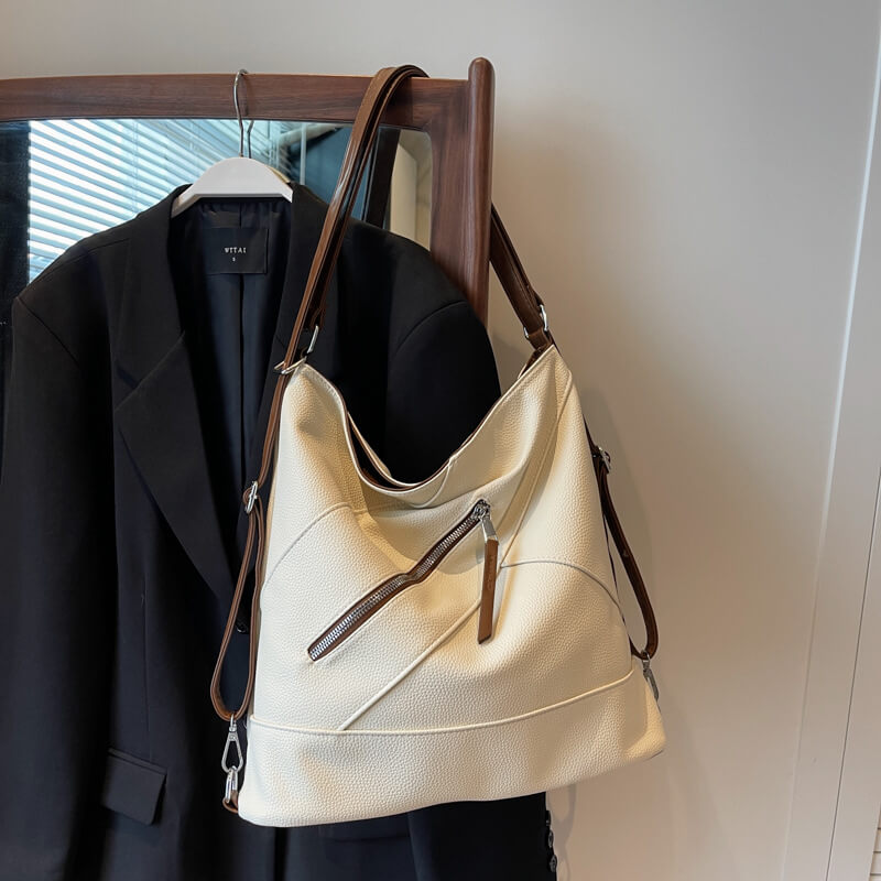 Tasche Aus Kunstleder Mit Rautenmuster