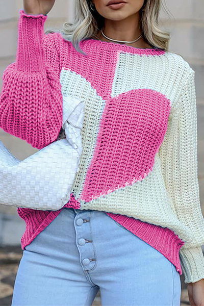 Gestrickte Strickjacke Mit Rundhalsausschnitt Und Muster