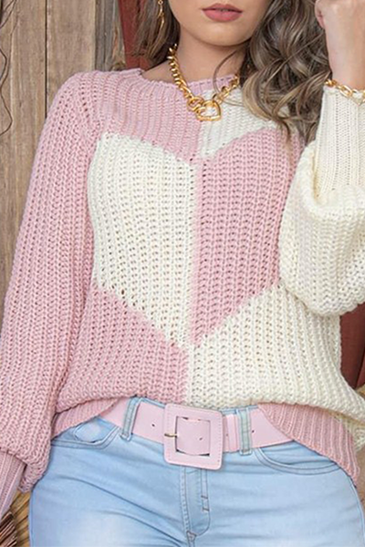 Gestrickte Strickjacke Mit Rundhalsausschnitt Und Muster