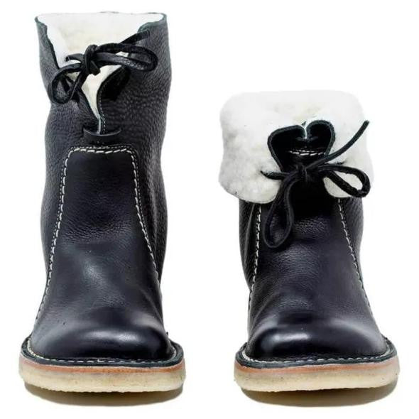 Schnürstiefel Mit Bauschiger Innenseite