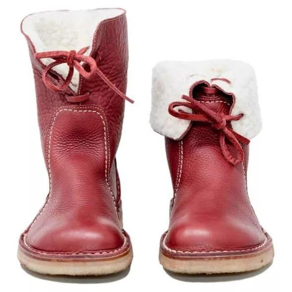 Schnürstiefel Mit Bauschiger Innenseite