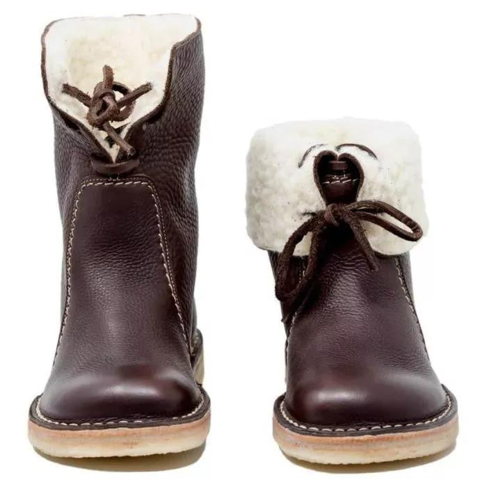Schnürstiefel Mit Bauschiger Innenseite