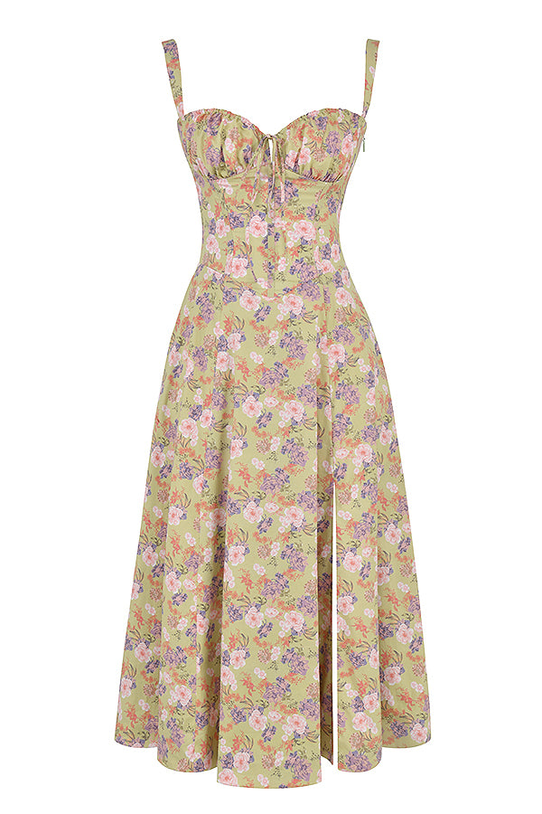 Kleid Mit Blumen-Corsagenmuster
