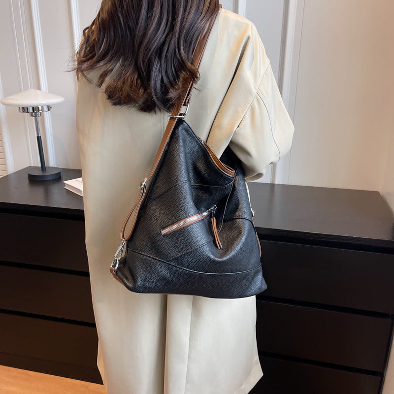 Tasche Aus Kunstleder Mit Rautenmuster