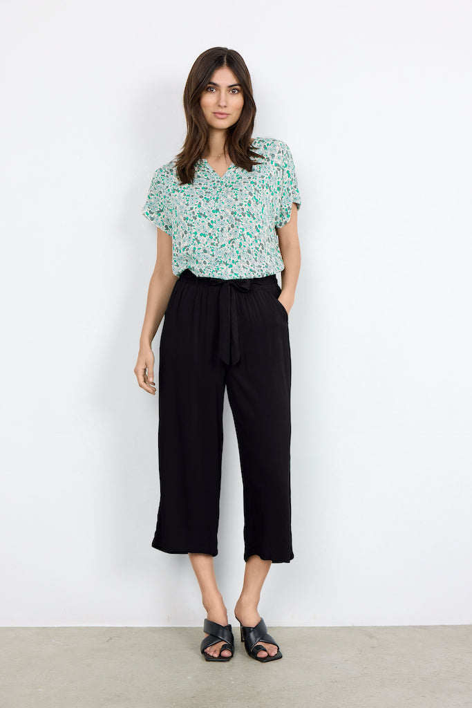 Elastische, Schlichte Viskose-Caprihose Für Damen