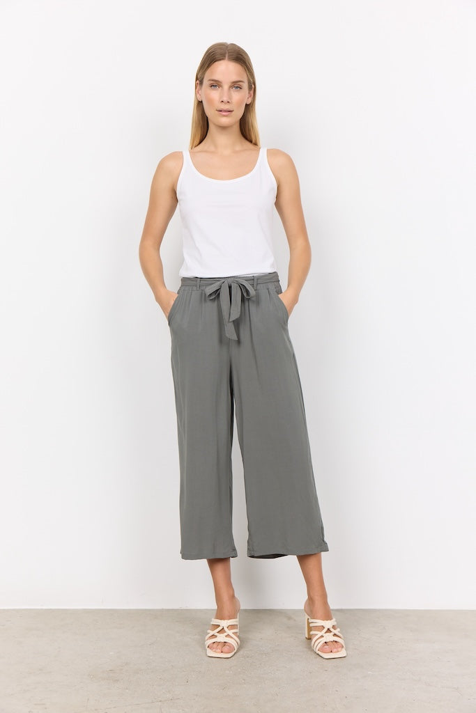 Elastisch Geschnittene Bequeme Caprihose