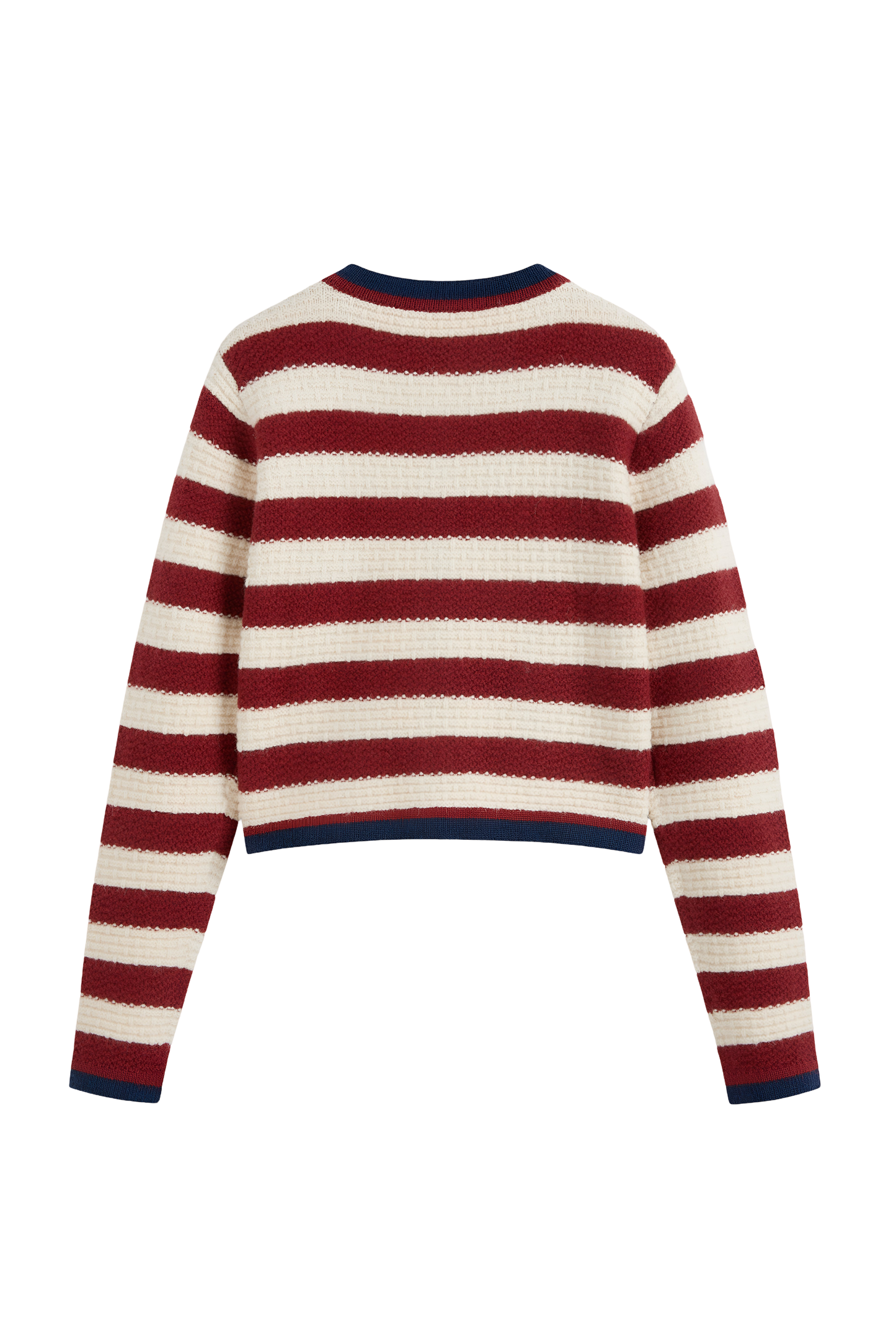 Gestreifte, Gemusterte Strickjacke