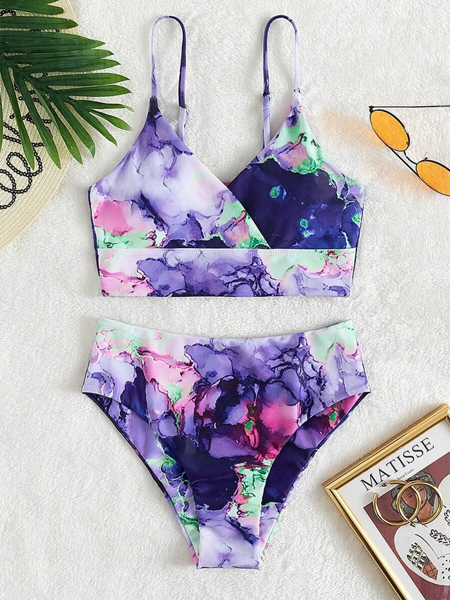 Stilvoller Gemusterter Bikini