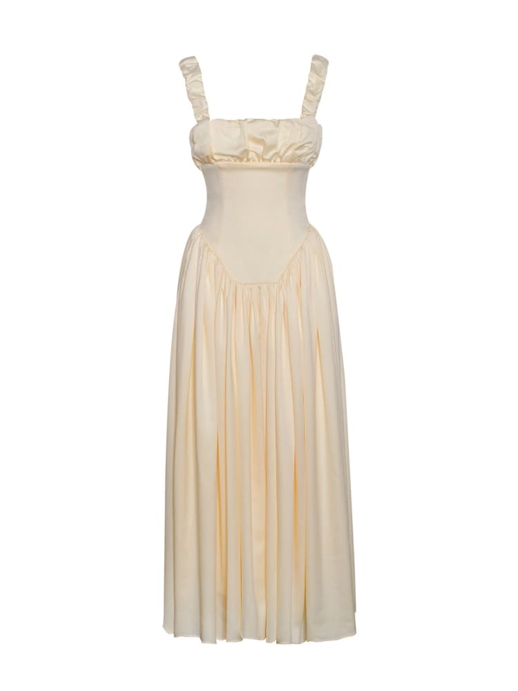 Satin-Korsett-Maxikleid