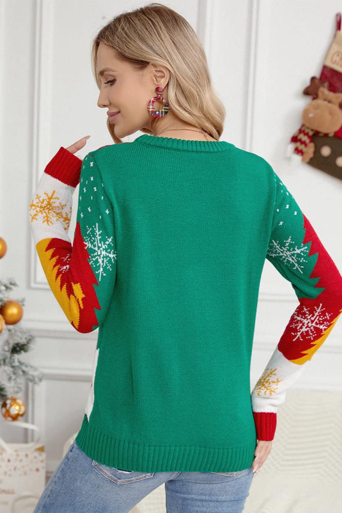 Pullover Mit Weihnachtsmann Und Rentier-Viehwagen