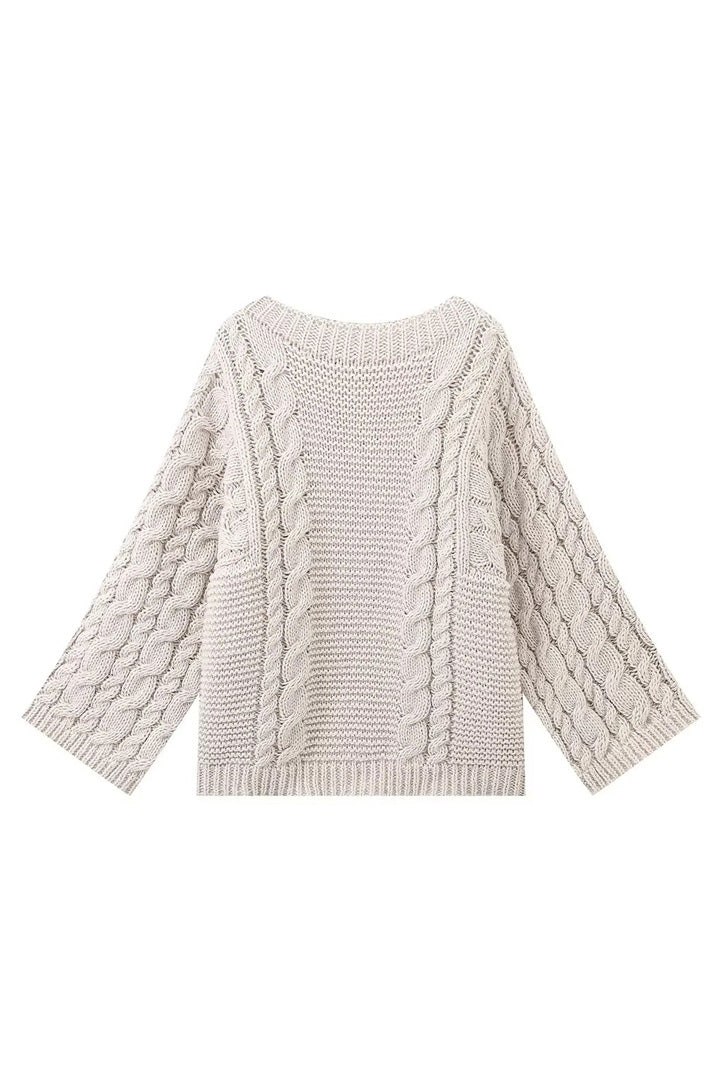 Übergroßer Strickpullover