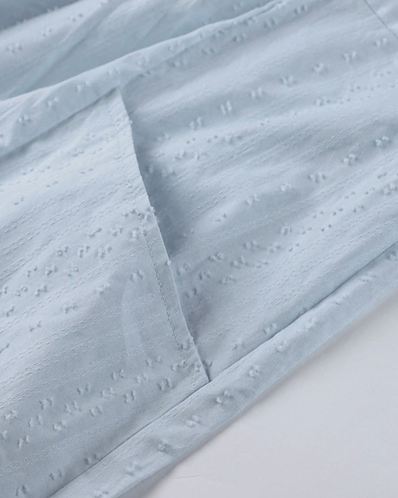 Midi-Strandkleid İn A-Linie Mit V-Ausschnitt