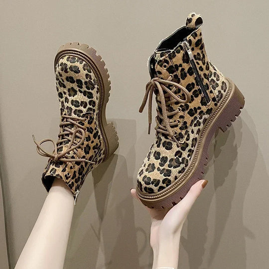 Loepar – Gemusterte Stiefel Mit Reißverschluss