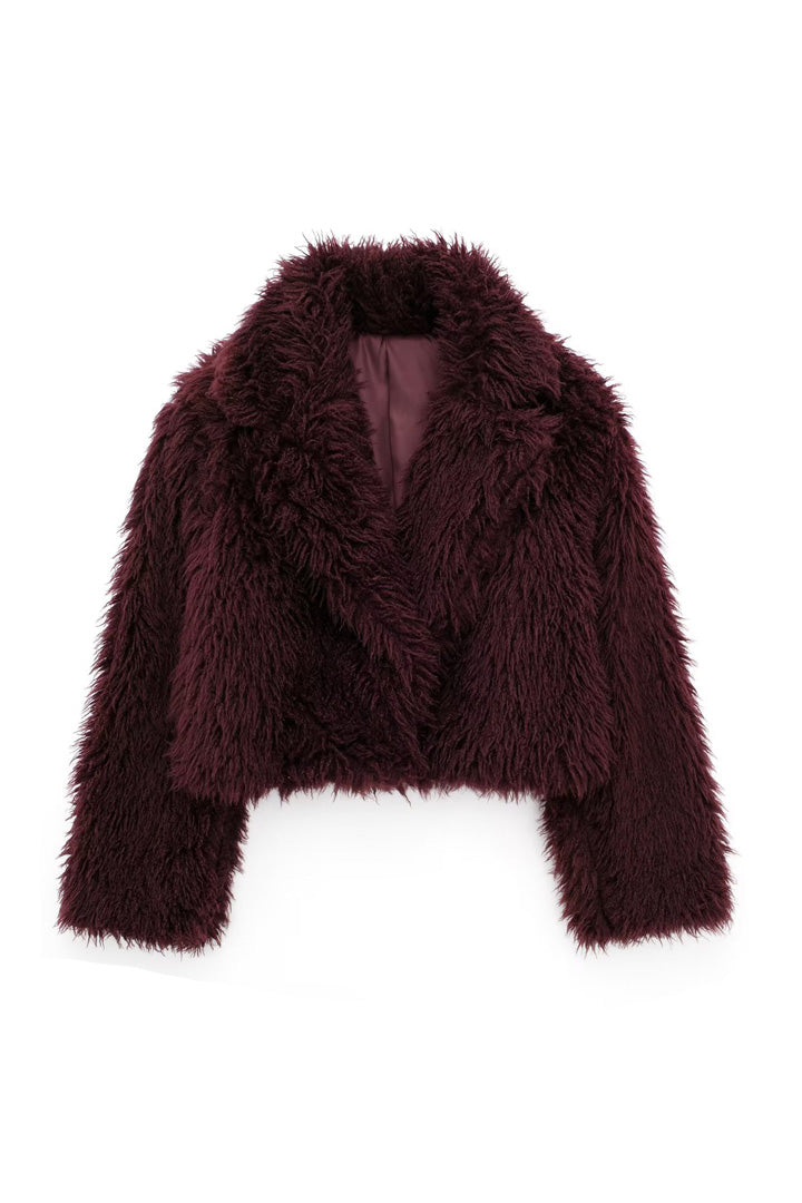 Elegante Kunstfelljacke