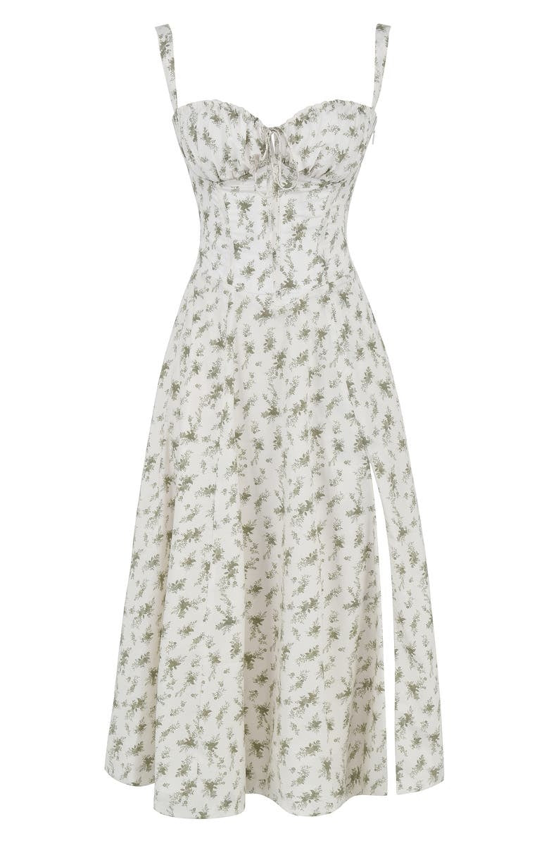 Kleid Mit Blumen-Corsagenmuster