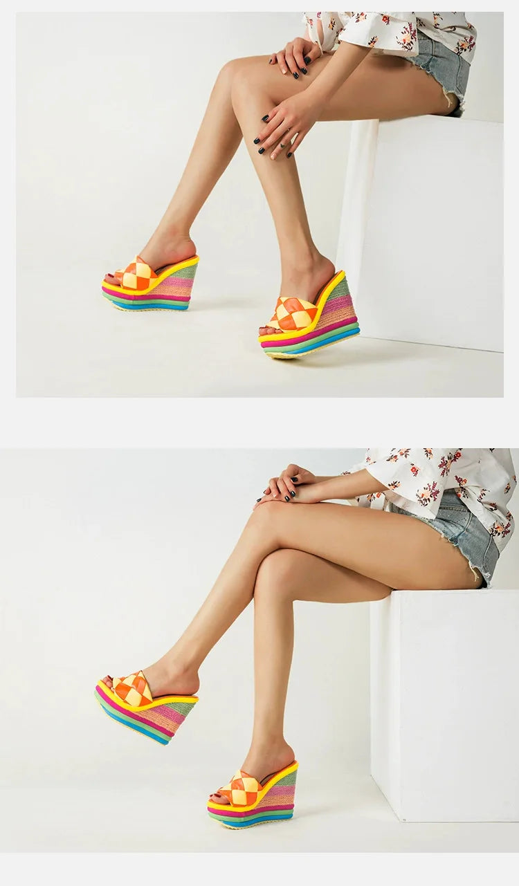 Sandalen Mit Keilabsatz