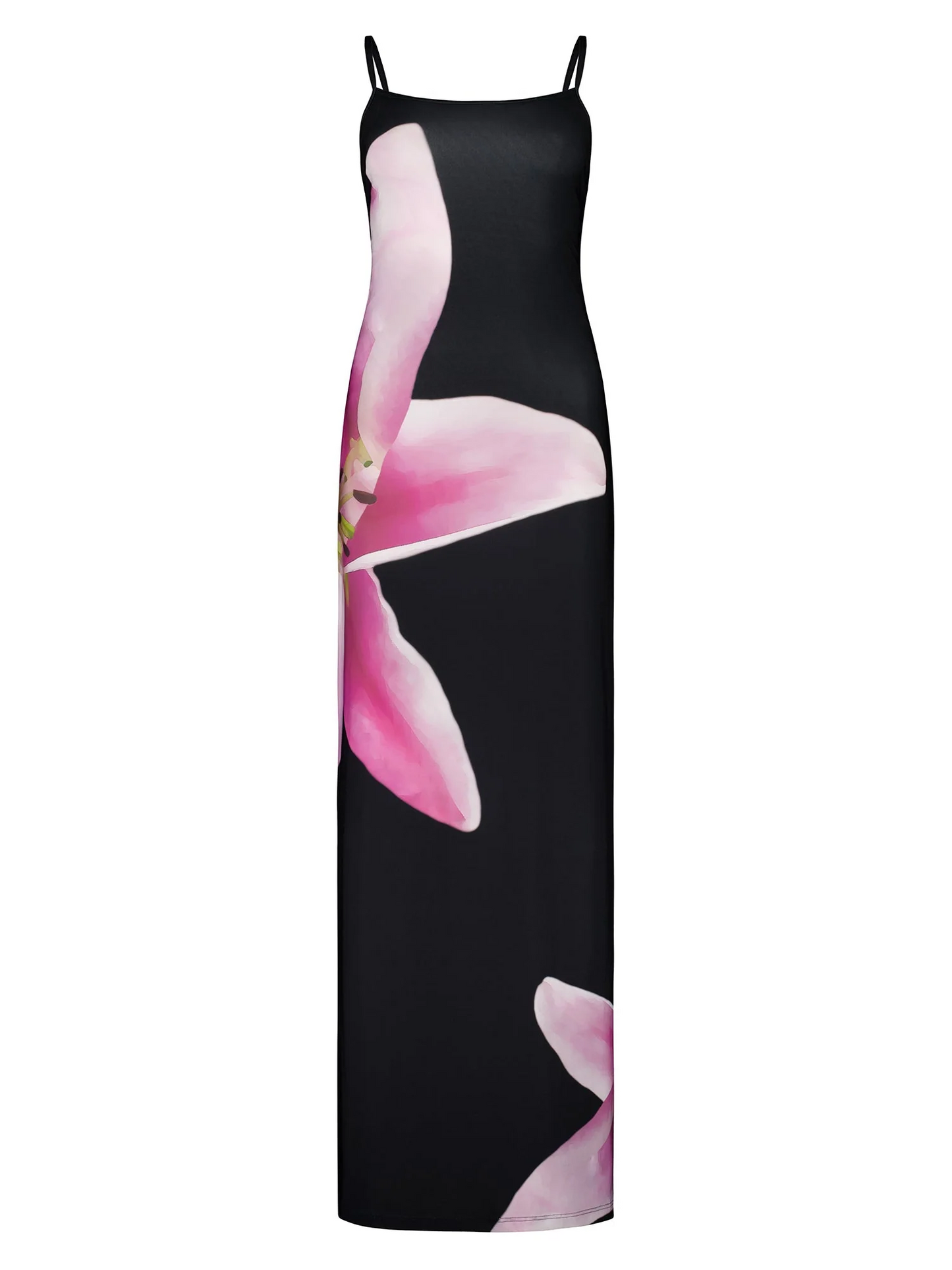 Maxikleid Mit Blumenmuster Und Dünnen Trägern