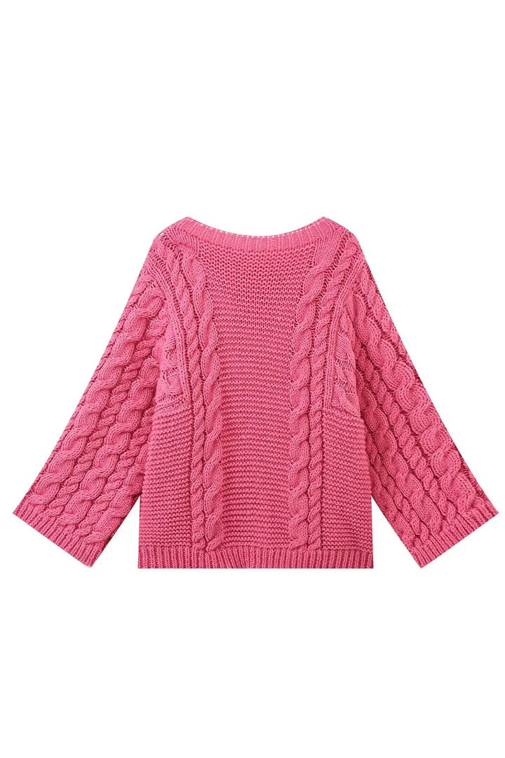 Übergroßer Strickpullover