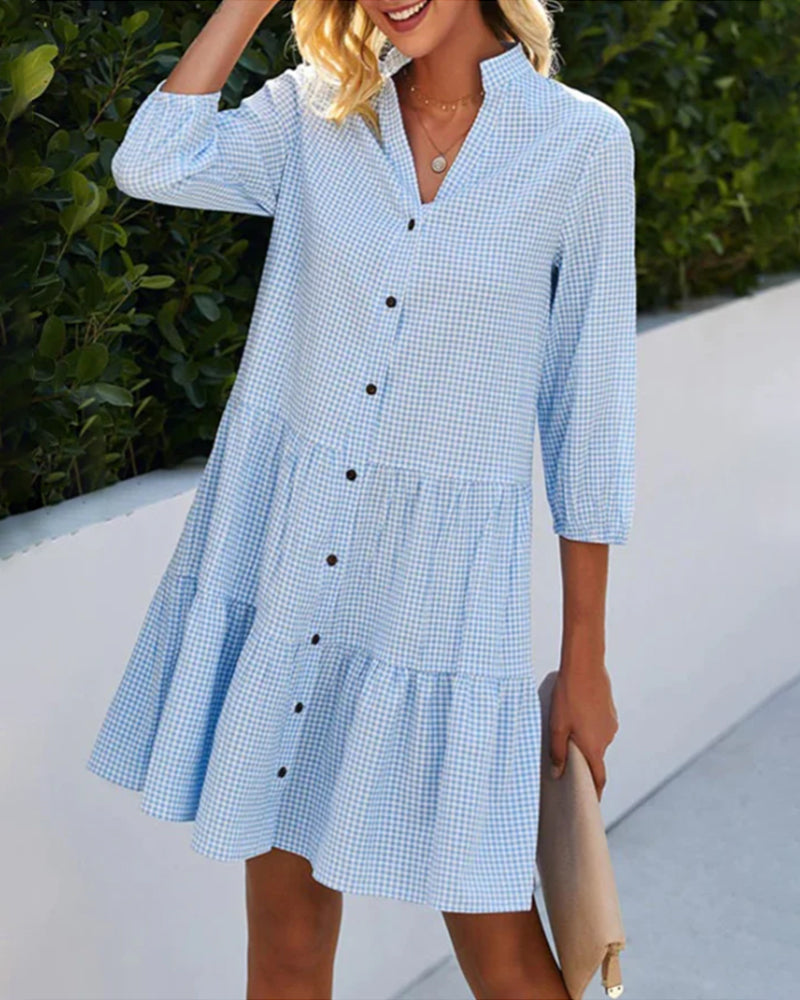 Sommerkleid İn A-Linie Mit V-Ausschnitt