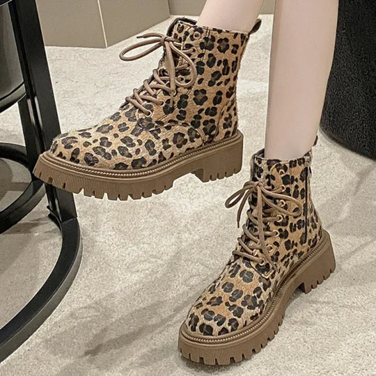 Loepar – Gemusterte Stiefel Mit Reißverschluss