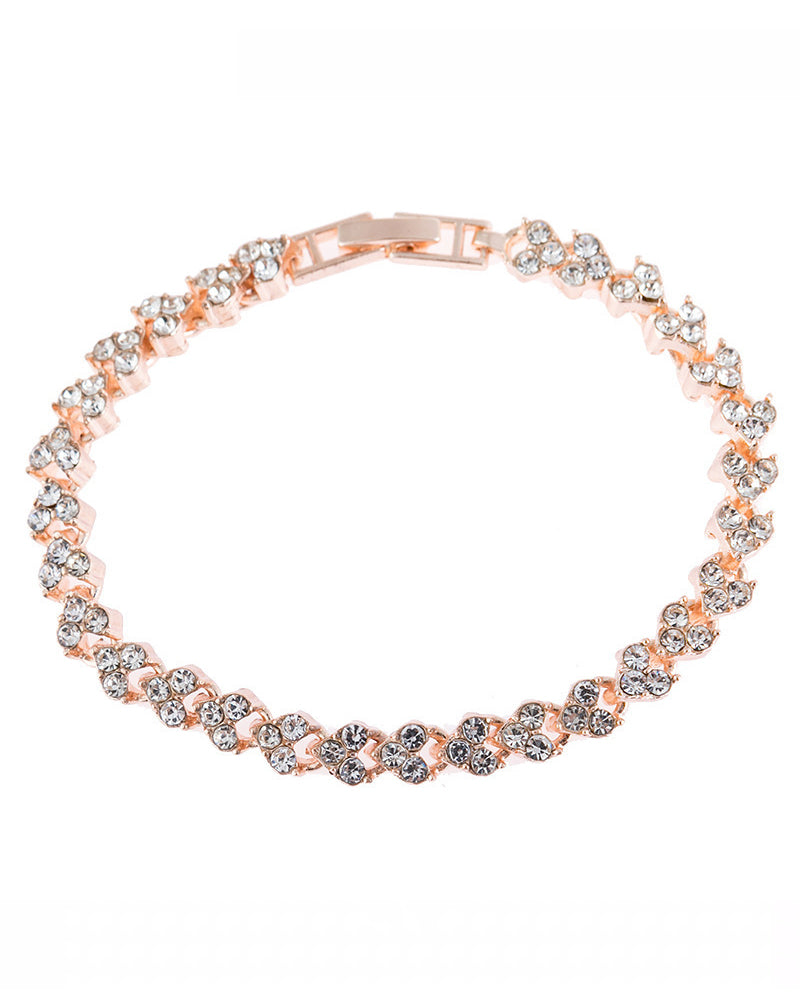 Tennisarmband Mit Leuchtendem Herz Und Zirkoniastein