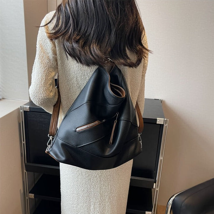 Tasche Aus Kunstleder Mit Rautenmuster