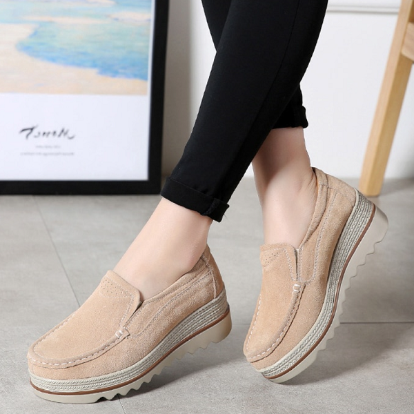 Orthopädische Plateauschuhe Aus Leder Für Damen