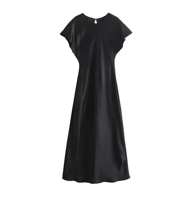 Elegantes Satin-Maxikleid