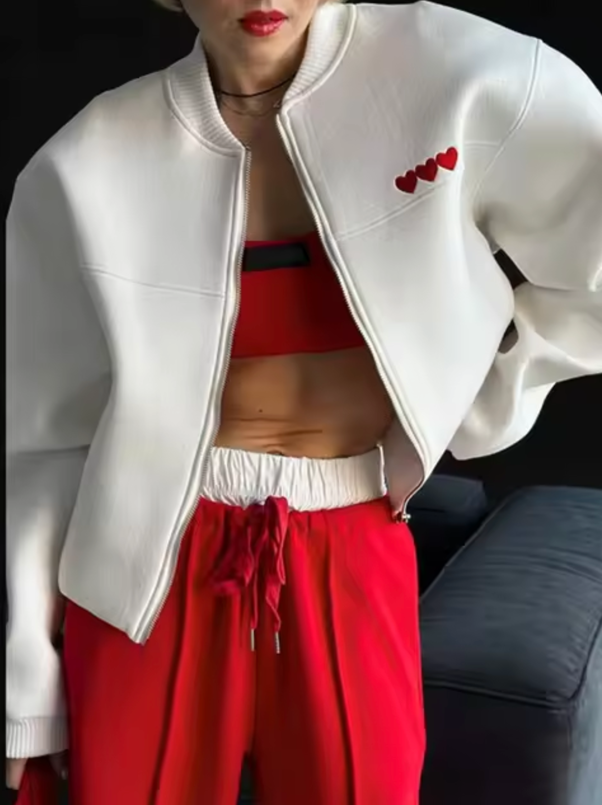 Stilvolles Design, Gestreifte Detailjacke