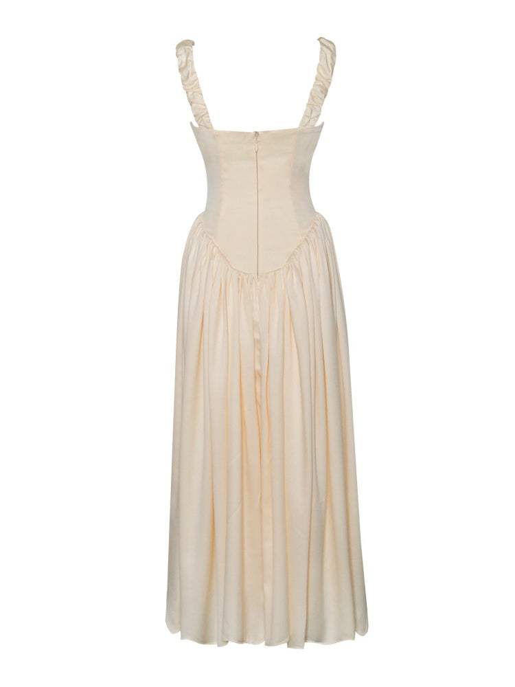 Satin-Korsett-Maxikleid