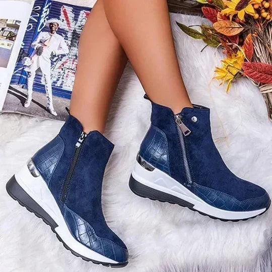 Stylische Design-Stiefel Mit Reißverschluss-Detail