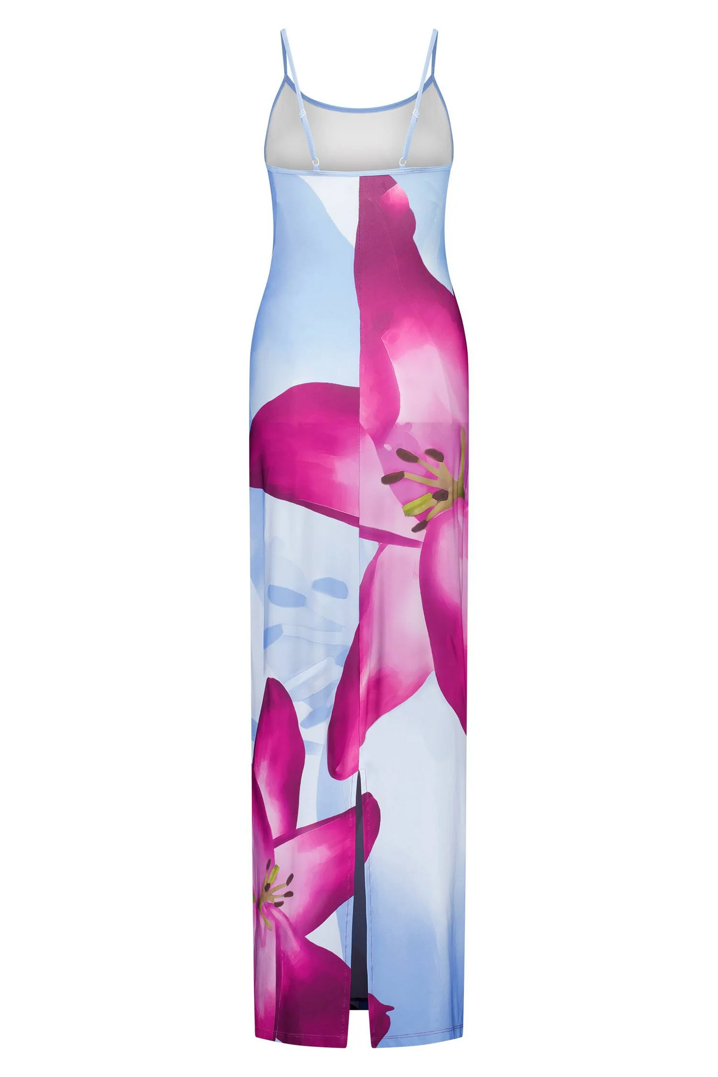 Maxikleid Mit Blumenmuster Und Dünnen Trägern