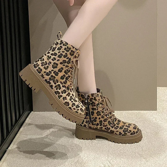 Loepar – Gemusterte Stiefel Mit Reißverschluss